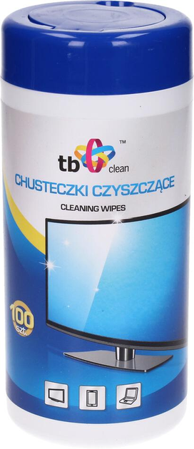 Chusteczki TB Clean do czyszczenia ekranów i monitorów LCD 100 szt. (ABTBCU00000CHTM) - obraz 1