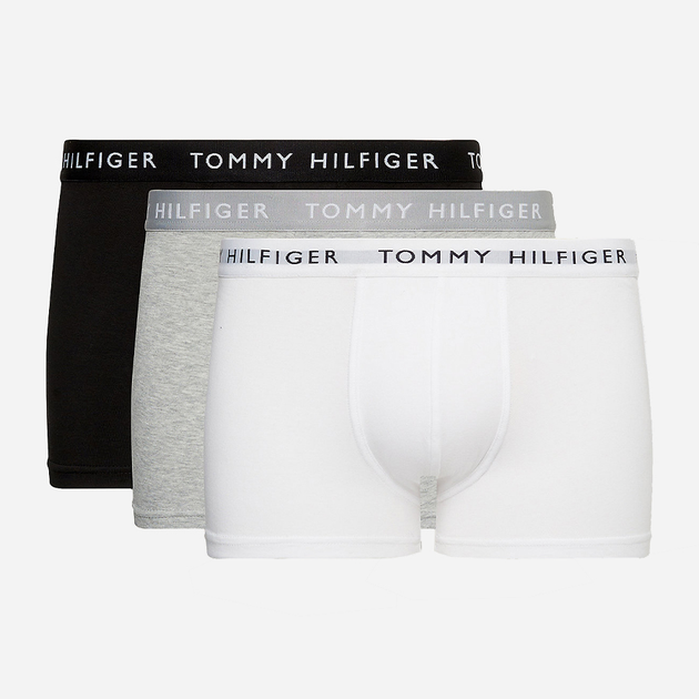 Набір трусів шорти Tommy Hilfiger UM0UM02203-0XK S 3 шт Білий/Сірий/Чорний (8720113396488) - зображення 1