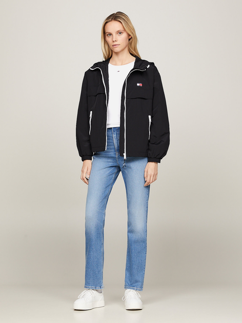 Kurtka wiatrówka damska z kapturem Tommy Jeans DW0DW17747-BDS S Czarna (8720646645961) - obraz 3