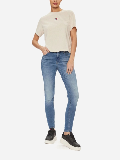 Футболка жіноча Tommy Jeans DW0DW17391-ACG XS Бежева (8720636439143) - зображення 4