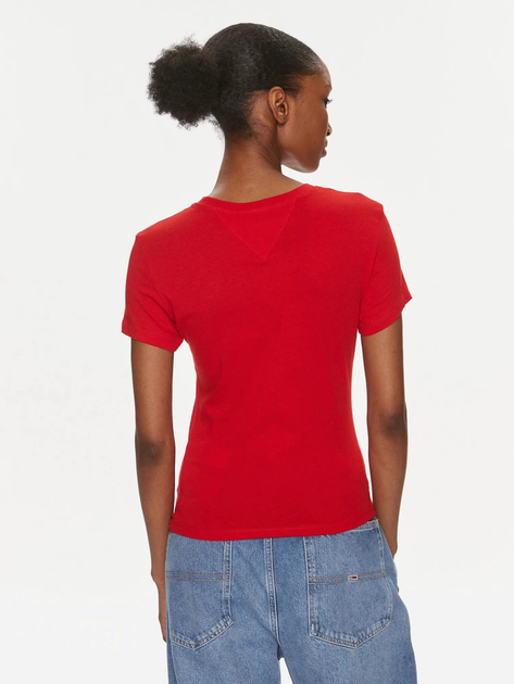 Koszulka damska bawełniana Tommy Jeans DW0DW17839-XNL XS Czerwona (8720646685370) - obraz 2