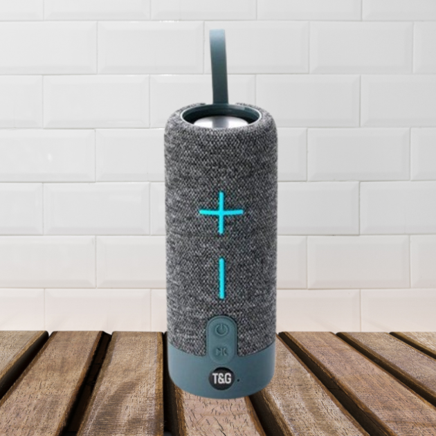 Колонка Bluetooth портативная TG619C FM-радио USB/TF с ремешком Grey - Фото 1 Колонка Bluetooth портативная TG619C FM-радио USB/TF с ремешком Grey - изображение 1