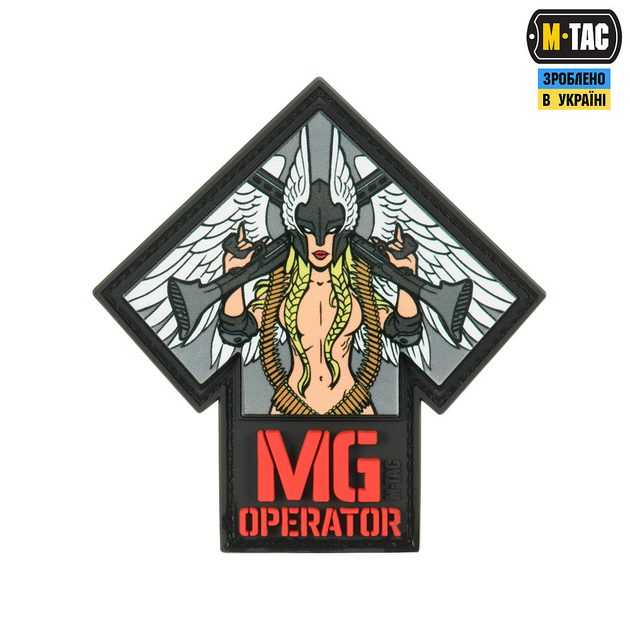 M-Tac нашивка MG Operator 3D PVC Red/Grey - зображення 1