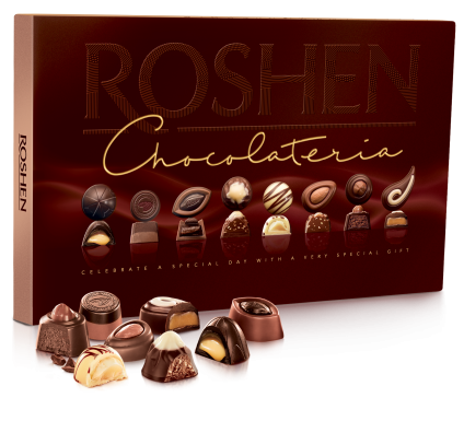 Ящик Цукерок в коробці Roshen Chocolateria 256 г х 8 шт - Фото 1 Ящик Цукерок в коробці Roshen Chocolateria 256 г х 8 шт - изображение 1