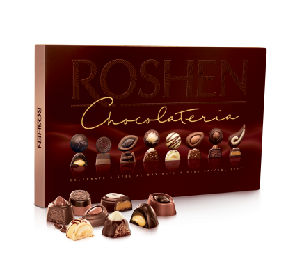 Ящик Цукерок в коробці Roshen Chocolateria 194 г х 8 шт - Фото 1 Ящик Цукерок в коробці Roshen Chocolateria 194 г х 8 шт - изображение 1