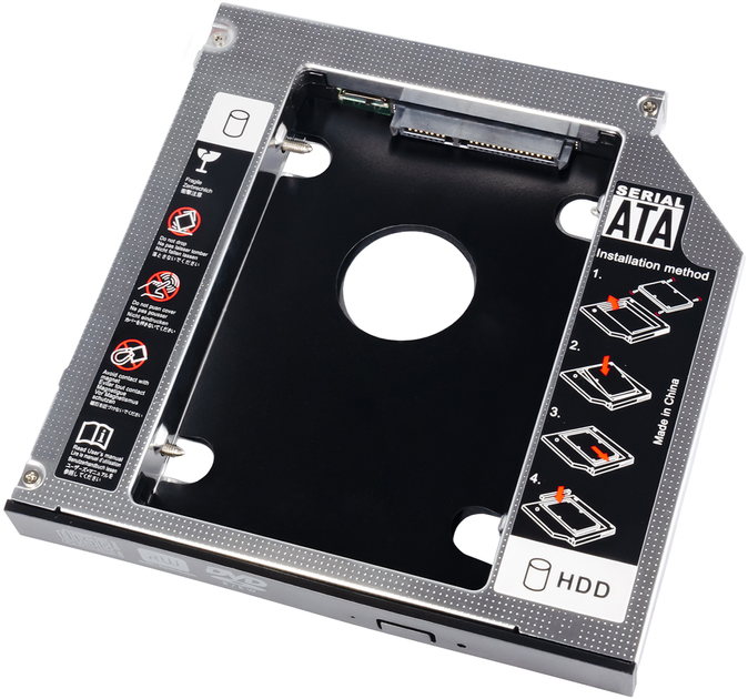 Кишеня-адаптер AKYGA для приєднання 2.5" HDD/SSD SATA до SATA 5.25" (AK-CA-56) - зображення 1