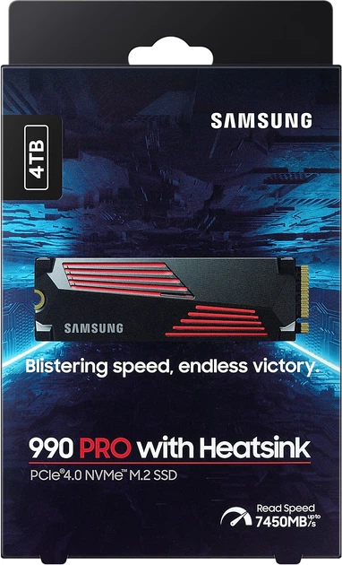 SSD диск Samsung 990 Pro 4TB M.2 PCIe 4.0 x4 NVMe 2.0 V-NAND TLC
