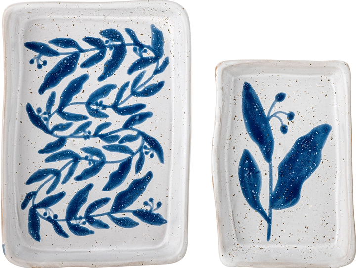 Naczynie na drobiazgi Bloomingville Aurora Tray Blue Stoneware 2 szt (5711173317820) - obraz 1