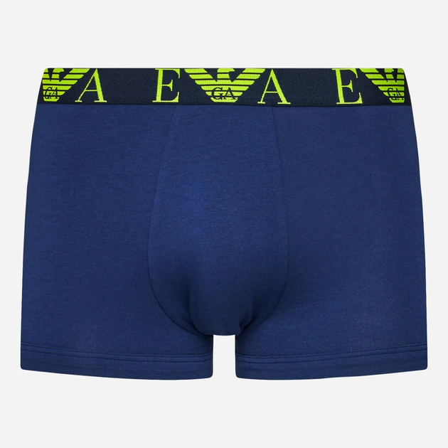 Zestaw majtek męskich typu bokserki bawełnianych Emporio Armani 3F715111357-09151 XL 3 szt Niebieski/Czerwony/Limonkowy (8057767237967) - obraz 6