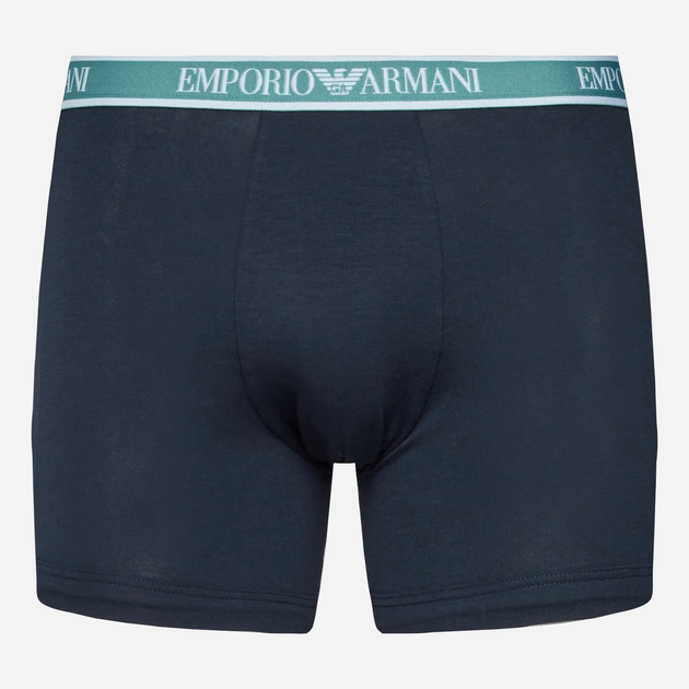 Zestaw majtek męskich typu bokserki bawełnianych Emporio Armani 3F717111473-64135 2XL 3 szt Niebieski (8057767238773) - obraz 4