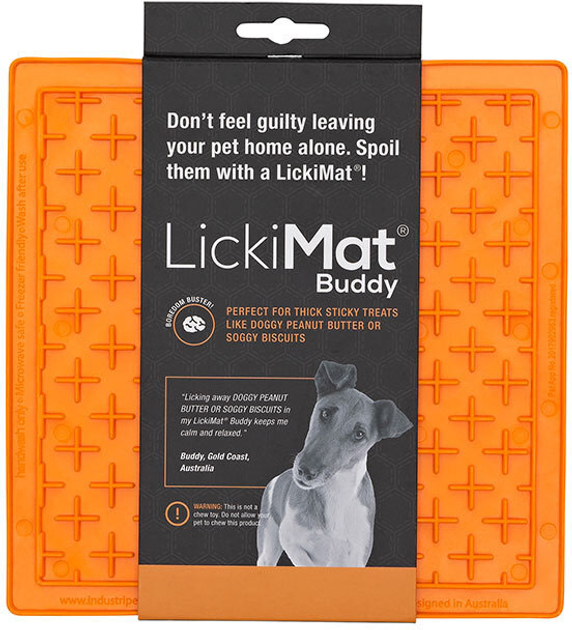 Mata na smakołyki dla psów LickiMat Dog Bowl Buddy 20 x 20 cm Orange (9349785000456) - obraz 1