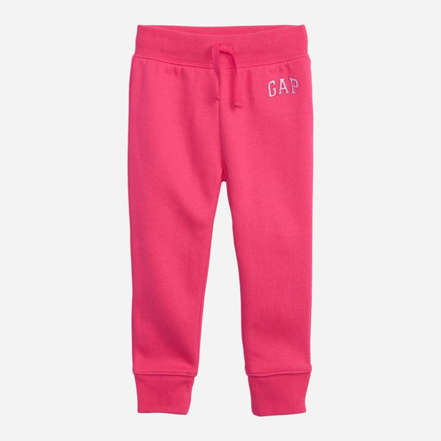 Sportowe spodnie joggery dziecięce dziewczęce GAP 688170-02 99-107 cm Różowe (1200002933927) - obraz 1
