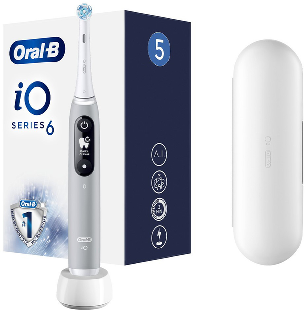 Elektryczna szczoteczka do zębów Oral-B iO Series 6 Grey Opal - obraz 1