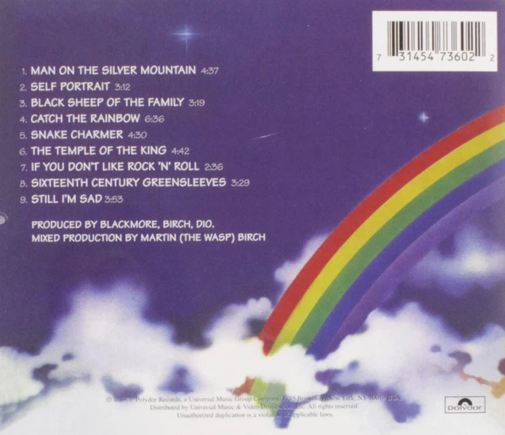 RAINBOW – Ritchie Blackmore`s Rainbow (CD, EU) – фото, отзывы