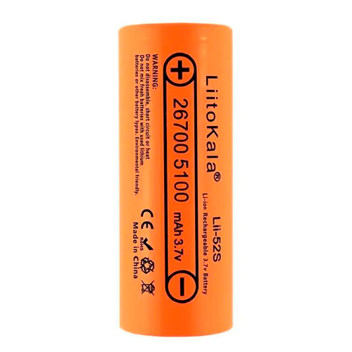 Акумулятор 26700, LiitoKala Lii-52S, 5000mAh - Фото 1 Акумулятор 26700, LiitoKala Lii-52S, 5000mAh - зображення 1