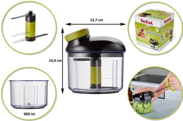 Rozdrabniacz ręczny Tefal Ingenio Mini Grinder 900 ml (3168430275591) - obraz 3