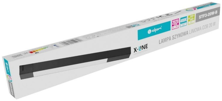 Lampa szynowa DPM X-Line LED liniowa 20 W 2020 lm czarna (STF3-20W-B) - obraz 3