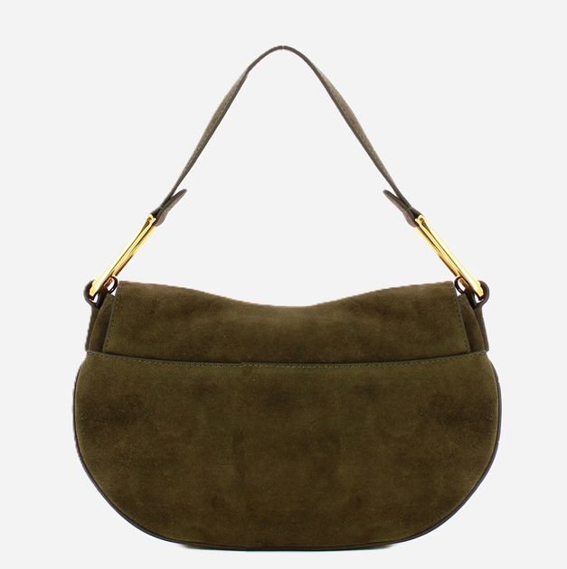 Сумка жіноча з натуральної шкіри середня Coccinelle MAGIE SUEDE E1MQI180301G19 Темно-сіра (8059978453709) - зображення 3
