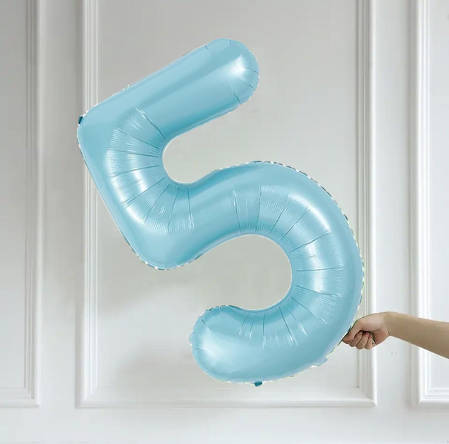 Фольгированная Цифра 5 Размер 75см | Sugar Blue - изображение 2