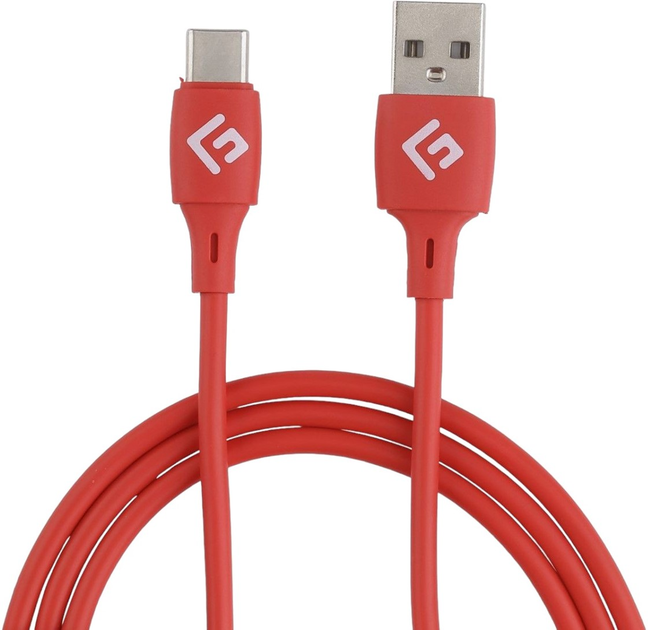 Kabel Floating Grip LED USB Type-C - USB Type-A 0.5 m Red (5713474045006) - obraz 1