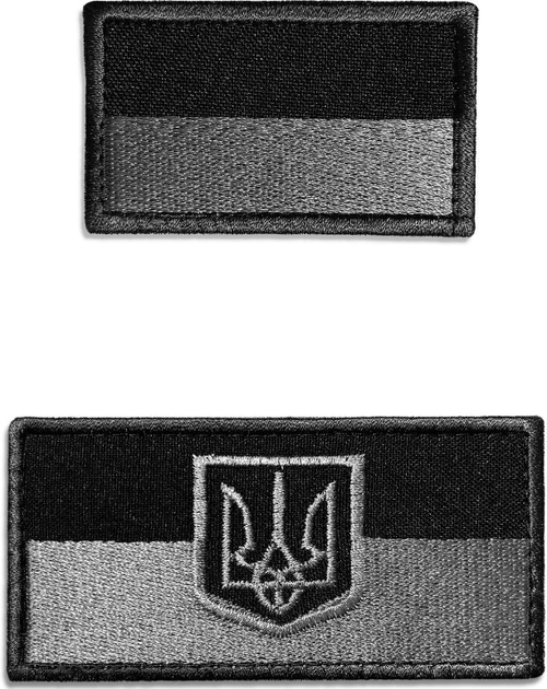 Набір шевронів IDEIA на липучці Прапор України та Прапор з Тризубом 2 шт (2200004271224) - зображення 1
