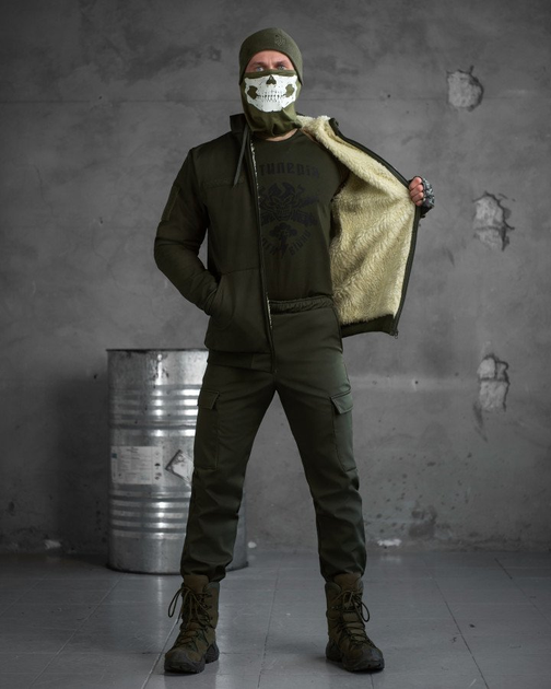 Зимний тактический костюм shredder на овчине олива 0 S - изображение 1