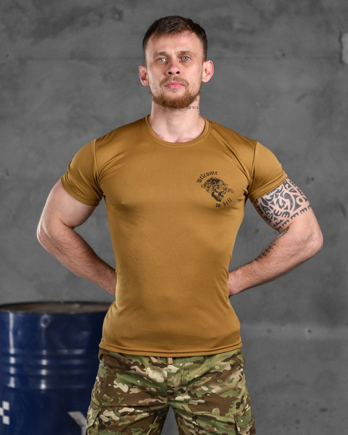 Тактическая потоотводящая футболка odin кайот welcome XXL - изображение 1