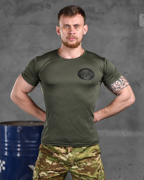 Тактическая потоотводящая футболка odin diva oliva XXL - изображение 1