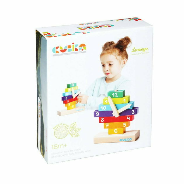 Дерев'яна розвиваюча гра Cubika Годинники 14354 (4823056514354) - зображення 5