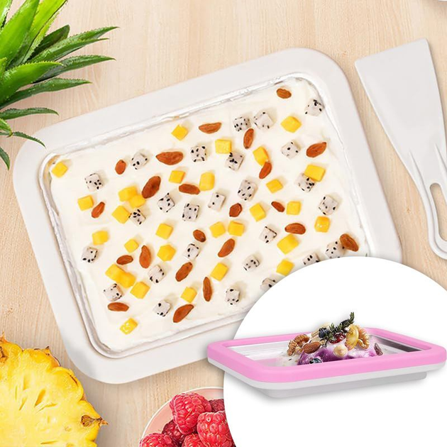 Морожениця Ice Cream Maker Instant з лопатками Pink - зображення 5