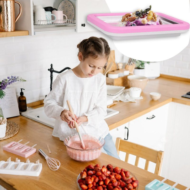 Морожениця Ice Cream Maker Instant з лопатками Pink - зображення 6