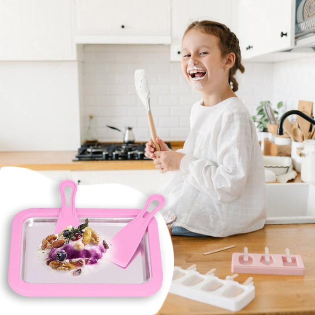 Морожениця Ice Cream Maker Instant з лопатками Pink - зображення 7