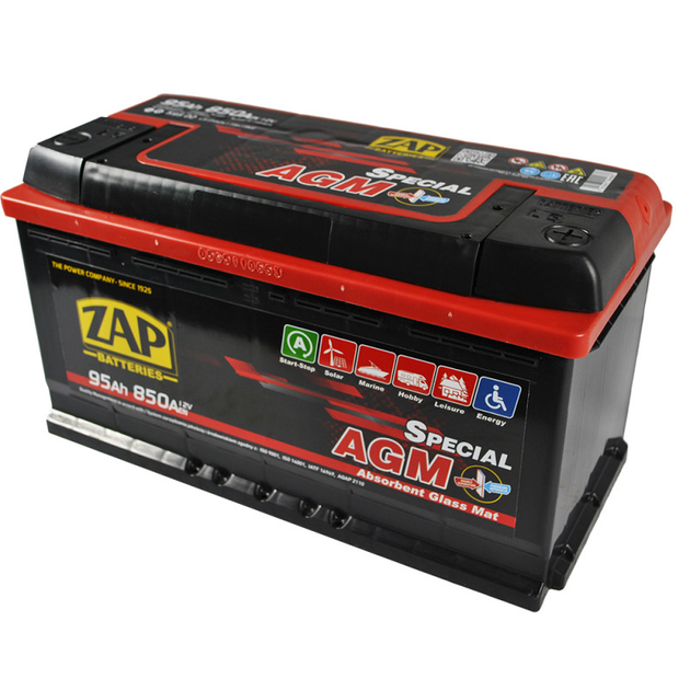 Автомобільний акумулятор ZAP AGM (L5) 95Ah 850A R+ (595 02) - зображення 3