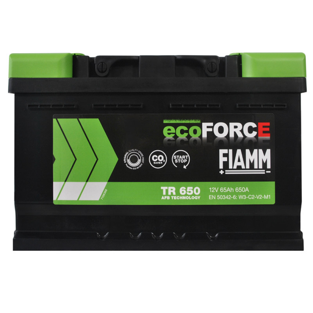 Автомобильный аккумулятор Fiamm Ecoforce AFB 65Аh 650А R+ (TR650) (L3B) - Фото 1 Автомобильный аккумулятор Fiamm Ecoforce AFB 65Аh 650А R+ (TR650) (L3B) - изображение 1