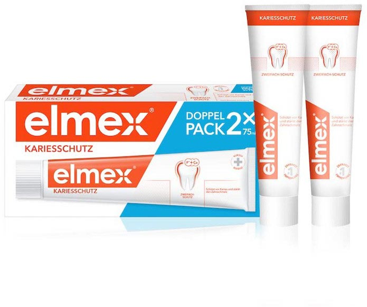 Зубна паста Elmex Caries Toothpaste 2 x 75 мл (8430442010152) - зображення 1