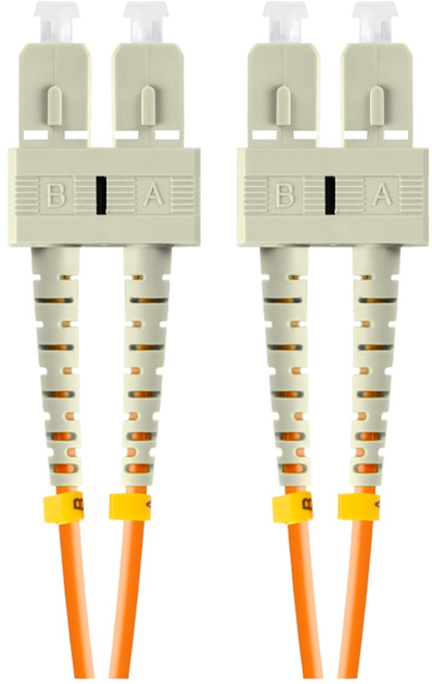 Оптичний патч-корд Lanberg MM SC/UPC - SC/UPC Duplex om2 3 мм 2 м Orange (FO-SUSU-MD21-0020-OG) - зображення 1