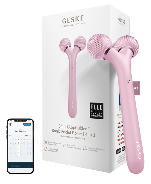 Roller soniczny do twarzy Geske 4 w 1 GK000040PK01 Różowy - obraz 9