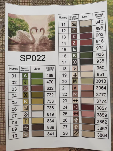 Алмазна мозаїка Пара лебедів 40х50 см ColorArt SP022 - зображення 4