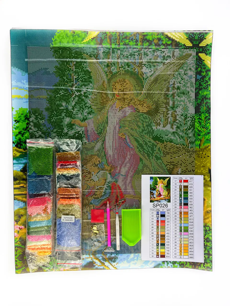 Алмазная мозаика Икона Ангел и дети 40х50 см ColorArt SP026 - изображение 2