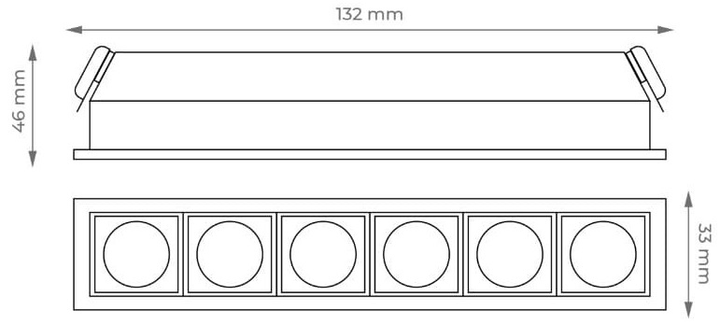 Listwa LED DPM X-Line podtynkowa liniowa 6 W 540 lm biała (STLSL-6W-W) - obraz 2