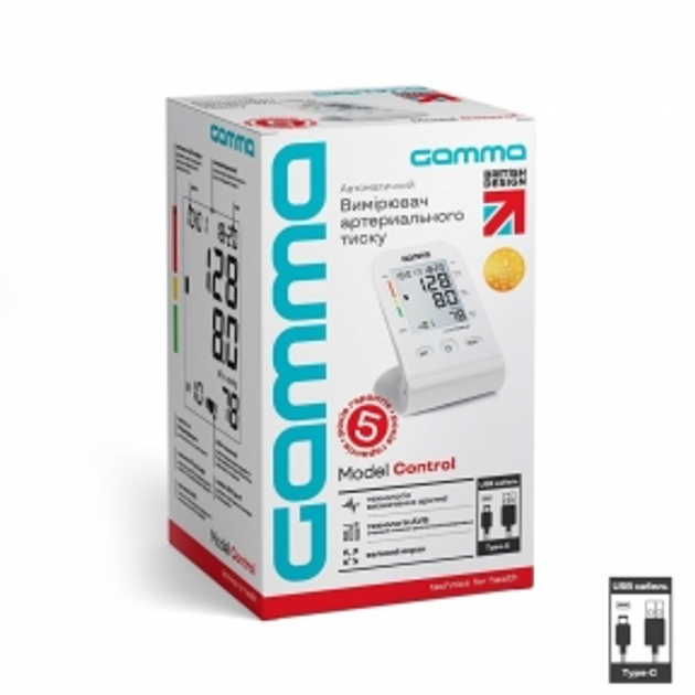 Тонометр Gamma Control 4Gen Type-C автоматичний на плече гарантія 5 років - зображення 1