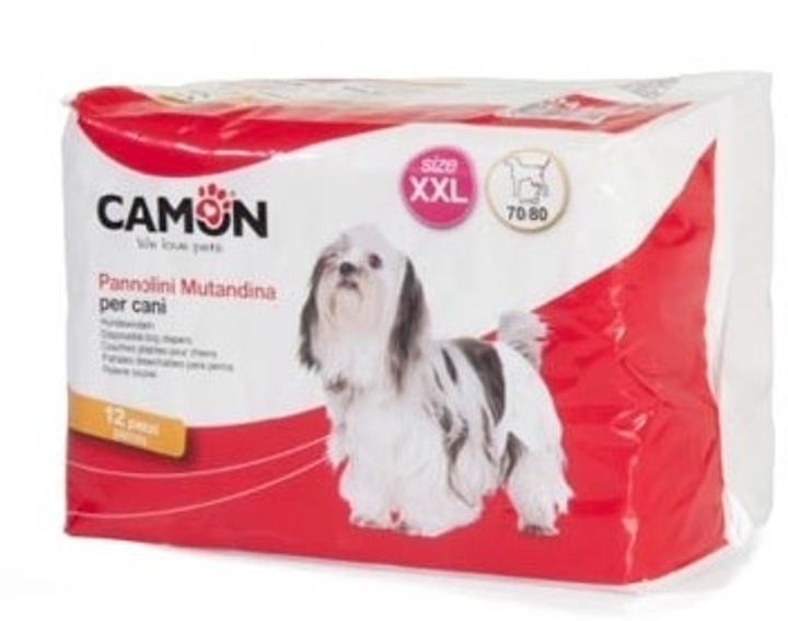 Pieluchy dla psów Camon XXL 70-80 cm 12 szt (8019808186252) - obraz 1