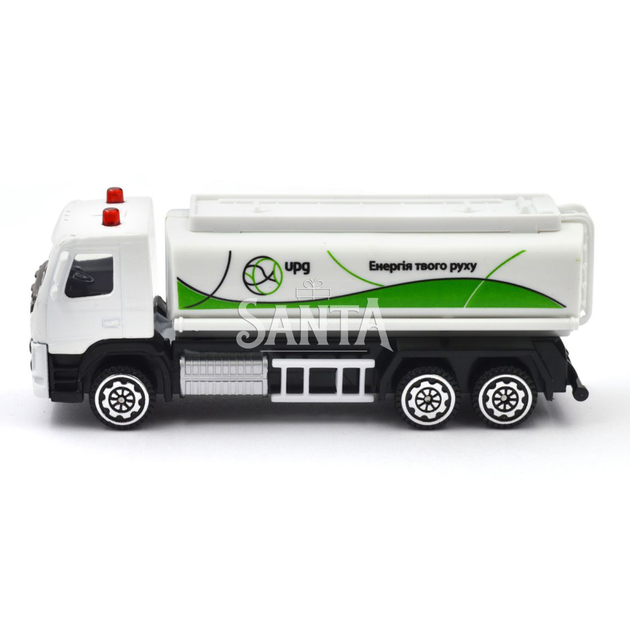 Іграшкова машинка Volvo вольво Газовоз UPG білий метал пластик 11*4*3см (250301) - зображення 3