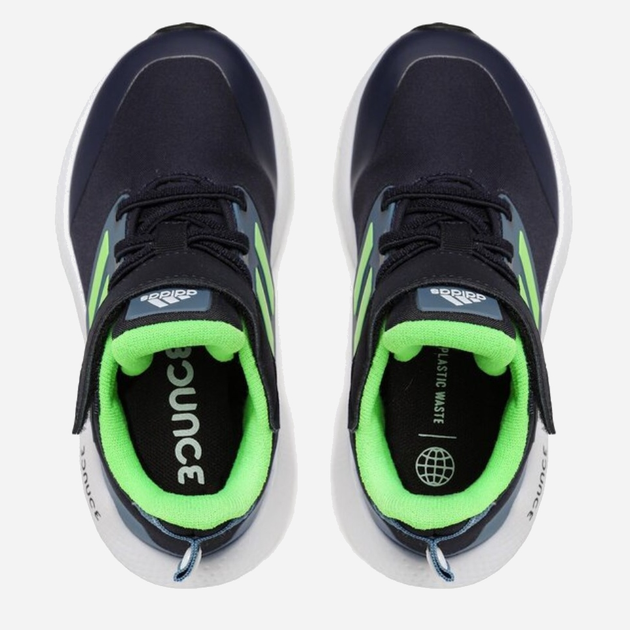 Buty sportowe chłopięce na rzepy adidas EQ21 Run 2.0 EL GY4366 38.5 (5.5UK) Niebieskie (4065426043952) - obraz 3
