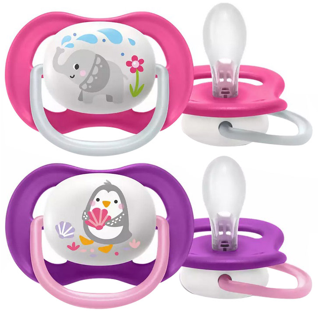 Пустушка ортодонтична Philips Avent Ultra Air 6-18m Animals 2 шт (8710103949459) - зображення 1