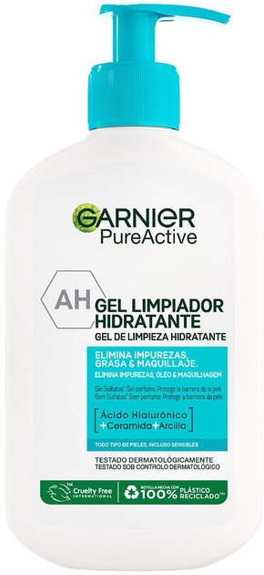 Гель для вмивання обличчя Garnier Pure Active Hydrating 250 мл (3600542488075) - зображення 1