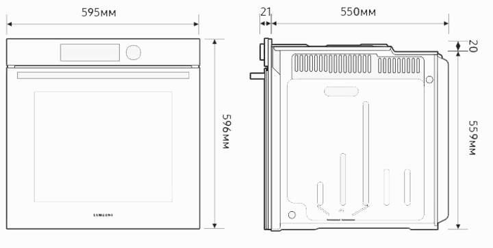 Вбудована духова шафа Samsung NV7B7997AAA/WT - зображення 18