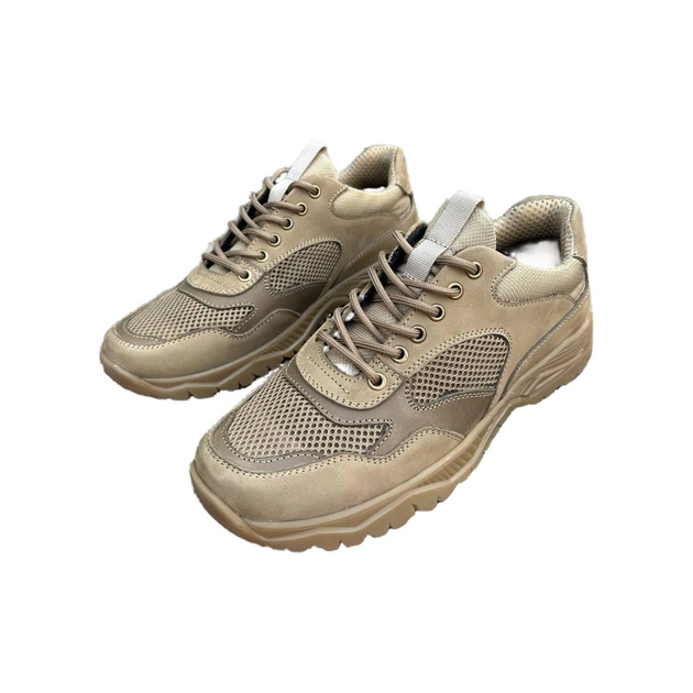 Тактические летние кроссовки/тактическая дышащая обувь, сетка 3D (без поролона), цвет койот, размер 47 (105011-47) - изображение 1
