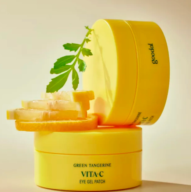 Осветляющие патчи для глаз с витамином C Goodal Green Tangerine Vita C Eye Gel Patch - изображение 2