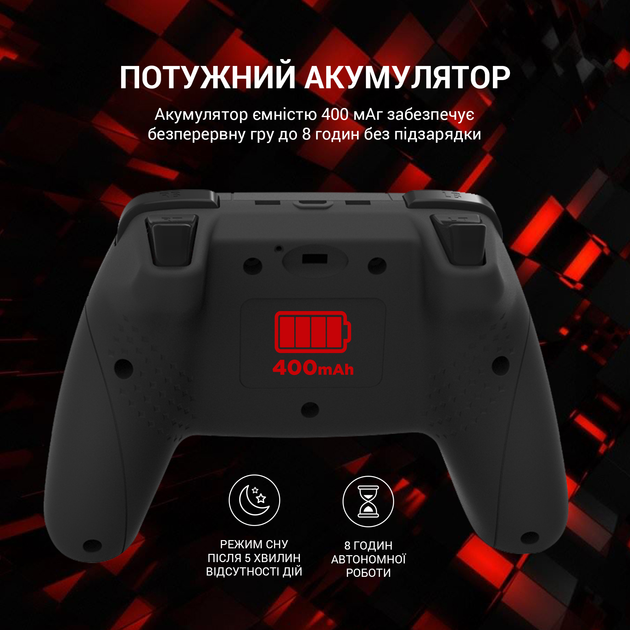 Бездротовий геймпад GamePro GP600 PC/PS3 Black (GP600) - зображення 7